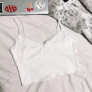 white lace trim cami